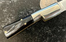 Jeremy Kreis (JTK) Custom Miniature Vendetta Switchblade, Beautiful Horn Handle, Unused