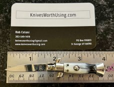 4 Inch Miniature Switchblade Knife, Made In Italy, White & Black Plastic Handle, Unused 