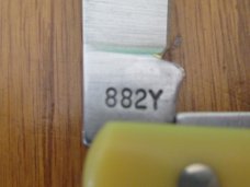 Schrade NY USA Birds Eye Yellow Delrin Handle Stockman Pattern # 882Y