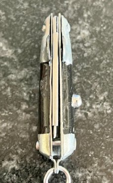 Vintage Miniature Keychain Switchblade Metal Comb, Unused 