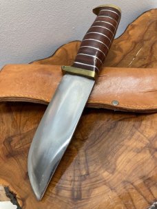 Vintage Elmer Keith Gil Hibben Guns and Ammo Hunting skinning Knife Japan