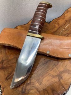 Vintage Elmer Keith Gil Hibben Guns and Ammo Hunting skinning Knife Japan