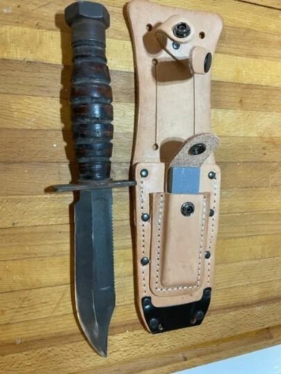 Vintage Ontario 10/76 pilot survival knife with original leather sheath Vintage Ontario 10/76 pilot survival knife with original leather sheath
