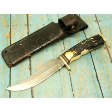 Vintage USA Uncle Henry Schrade 498 Hunting knife and leather sheath