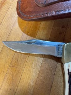 Schrade knife USA LB8 Uncle Henry and new leather sheath