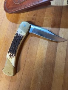 Schrade knife USA LB8 Uncle Henry and new leather sheath
