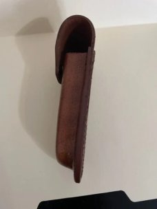  Leather folding knife sheath for 5" knife and up to 2 inch belts 
