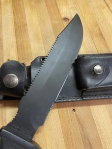Vintage Schlieper Eye Brand Germany Survival Bowie knife w/sheath