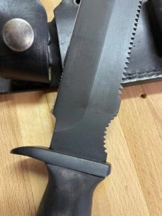 Vintage Schlieper Eye Brand Germany Survival Bowie knife w/sheath
