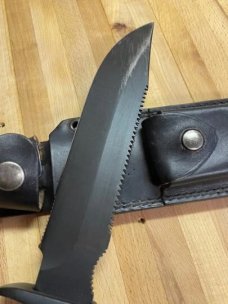 Vintage Schlieper Eye Brand Germany Survival Bowie knife w/sheath