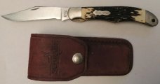 Schrade USA 127UH Uncle Henry Folding Hunting Knife with leather sheath