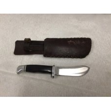  Vintage Buck 103 Skinner Knife With Leather Belt Sheath