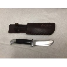 Vintage Buck 103 Skinner Knife With Leather Belt Sheath
