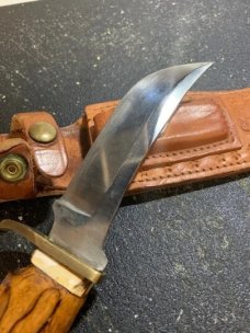 Vintage USA Schrade 171UH Uncle Henry Hunting/Camping knife & sheath 