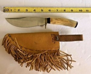 Vintage G. Crone HUNTING KNIFE w/ Sheath