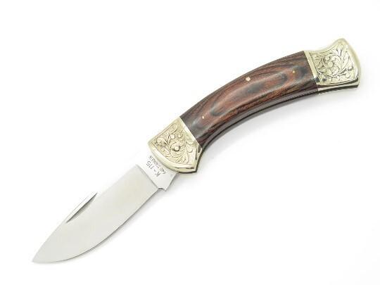  Vintage Parker Imai Seki Japan 4.75" Big Lou Scroll Folding Hunter Knife