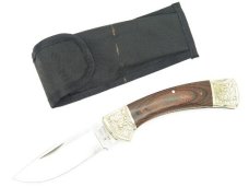  Vintage Parker Imai Seki Japan 4.75" Big Lou Scroll Folding Hunter Knife