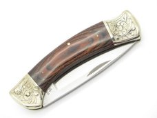  Vintage Parker Imai Seki Japan 4.75" Big Lou Scroll Folding Hunter Knife