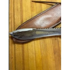 Vintage TAYLOR Japan Safari Alligator hunting knife with saw back