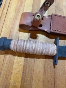 Vintage Ontario 3/11 pilot survival knife and unused leather sheath factory 