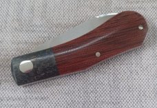 Steenkamp Spear Dogleg..3.5" .Rwl34..Crosscut Micarta & Lightning Strike carbon fiber..coa&pouch