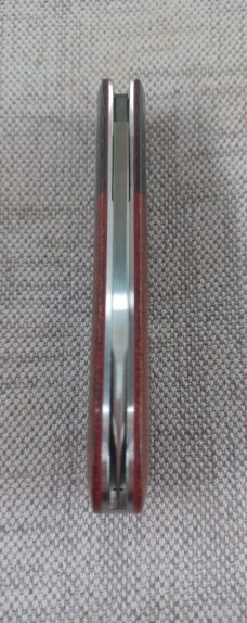 Steenkamp Spear Dogleg..3.5" .Rwl34..Crosscut Micarta & Lightning Strike carbon fiber..coa&pouch