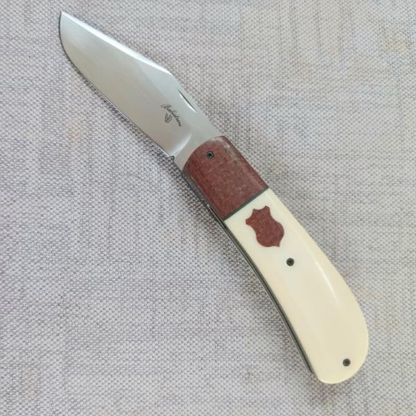 Vincenzo Balistreri Front Flipper Lanny...Linerlock..Ivory & Burlap. Filework..Jiimping....Coa/Slip