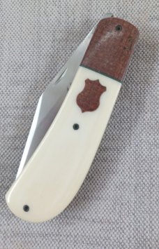 Vincenzo Balistreri Front Flipper Lanny...Linerlock..Ivory & Burlap. Filework..Jiimping....Coa/Slip