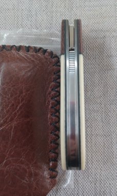 Vincenzo Balistreri Front Flipper Lanny...Linerlock..Ivory & Burlap. Filework..Jiimping....Coa/Slip