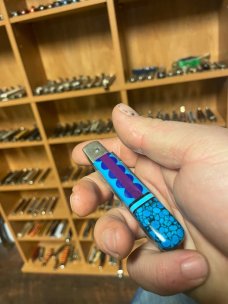 Turquoise handle 9cm custom