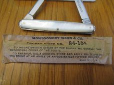 Montgomery Ward & Co Pearl Pen Knife Model # 84-184 