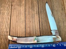 A.G. Russell Arkansas Toothpick Black Lip Mother of Pearl ATS-34 Bolster Lock