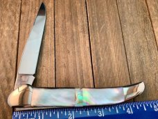 A.G. Russell Arkansas Toothpick Black Lip Mother of Pearl ATS-34 Bolster Lock