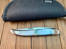 A.G. Russell Arkansas Toothpick Black Lip Mother of Pearl ATS-34 Bolster Lock