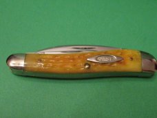 Case Classic 1 of 250 Made Bright Yellow Bone Split Back Whittler Pattern # 630055