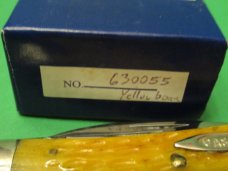 Case Classic 1 of 250 Made Bright Yellow Bone Split Back Whittler Pattern # 630055