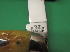 Case Classic 1 of 250 Made Bright Yellow Bone Split Back Whittler Pattern # 630055