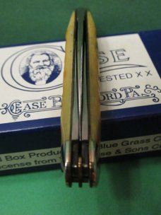 Case Classic 1 of 250 Made Bright Yellow Bone Split Back Whittler Pattern # 630055