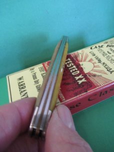 Case Classic 1992 Proto 1 of 1 Yellow Banana Bone Split Back Anglo Saxon Whittler Pattern # 73091