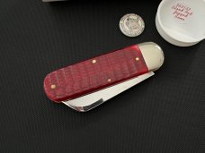 Great Eastern Cutlery GEC Tidioute 363122 Toenail Clipper / Sunfish in Blood Red Jigged Bone
