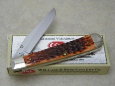 Case XX USA 2008 Chestnut Bone 6154L Trapperlock Knife in Box