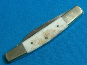 VINTAGE PARKER CUT CO JAPAN GETTYSBURG BONE CANOE 3 BLADE PEN JACK POCKET KNIFE KNIVES OLD