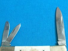 VINTAGE PARKER CUT CO JAPAN GETTYSBURG BONE CANOE 3 BLADE PEN JACK POCKET KNIFE KNIVES OLD