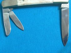 VINTAGE PARKER CUT CO JAPAN GETTYSBURG BONE CANOE 3 BLADE PEN JACK POCKET KNIFE KNIVES OLD