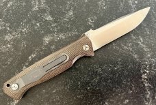 Rare Microtech CMTX5 - A, Dual Action Function, Micarta Handle, 2 Tone Blade, Original Sheath 