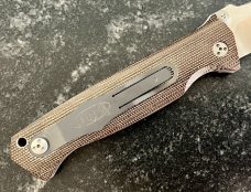 Rare Microtech CMTX5 - A, Dual Action Function, Micarta Handle, 2 Tone Blade, Original Sheath 