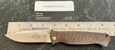 Rare Microtech CMTX5 - A, Dual Action Function, Micarta Handle, 2 Tone Blade, Original Sheath 