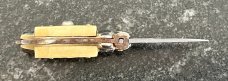 Miniature Switchblade Knife, Vertical Inox Mark, Older Style, Nice Stag Handles, Broken Spring 