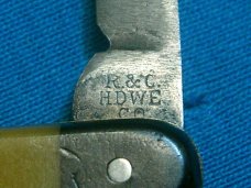 ANTIQUE VINTAGE RICHARDS CONOVER R&C HDWE CO SERPENTINE JACK FOLDING POCKET KNIFE KNIVES OLD