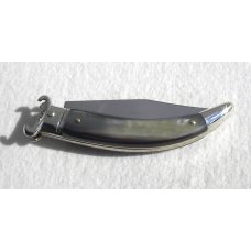 NEW A.G.A. CAMPOLIN SHELL PULLER LEVER LOCK BEAUTIFUL BRAZILIAN HORN NICKEL SILVER BOLSTERS W/POUCH 